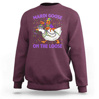 Funny Mardi Gras Sweatshirt Goose Crawfish Carnival Trendy Meme
