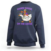Funny Mardi Gras Sweatshirt Goose Crawfish Carnival Trendy Meme