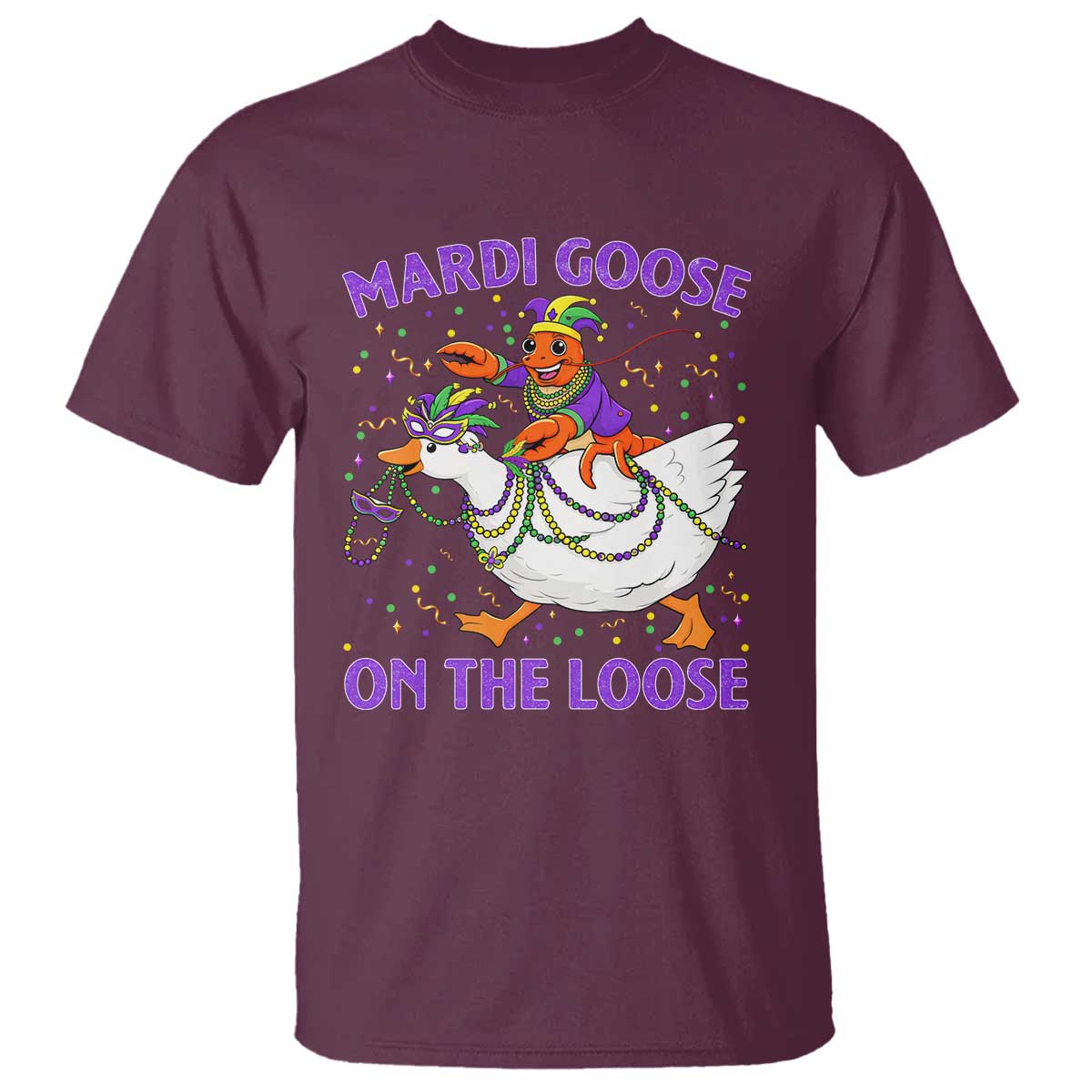 Funny Mardi Gras T Shirt Goose Crawfish Carnival Trendy Meme