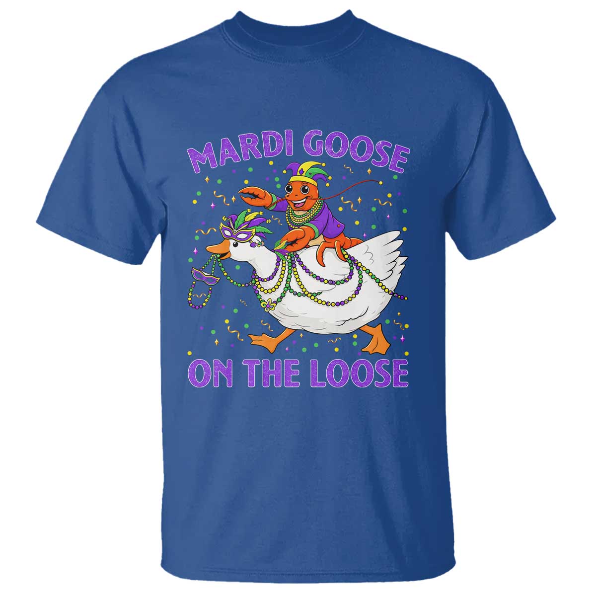 Funny Mardi Gras T Shirt Goose Crawfish Carnival Trendy Meme