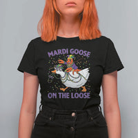 Funny Mardi Gras T Shirt For Women Goose Crawfish Carnival Trendy Meme