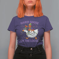 Funny Mardi Gras T Shirt For Women Goose Crawfish Carnival Trendy Meme