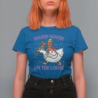 Funny Mardi Gras T Shirt For Women Goose Crawfish Carnival Trendy Meme