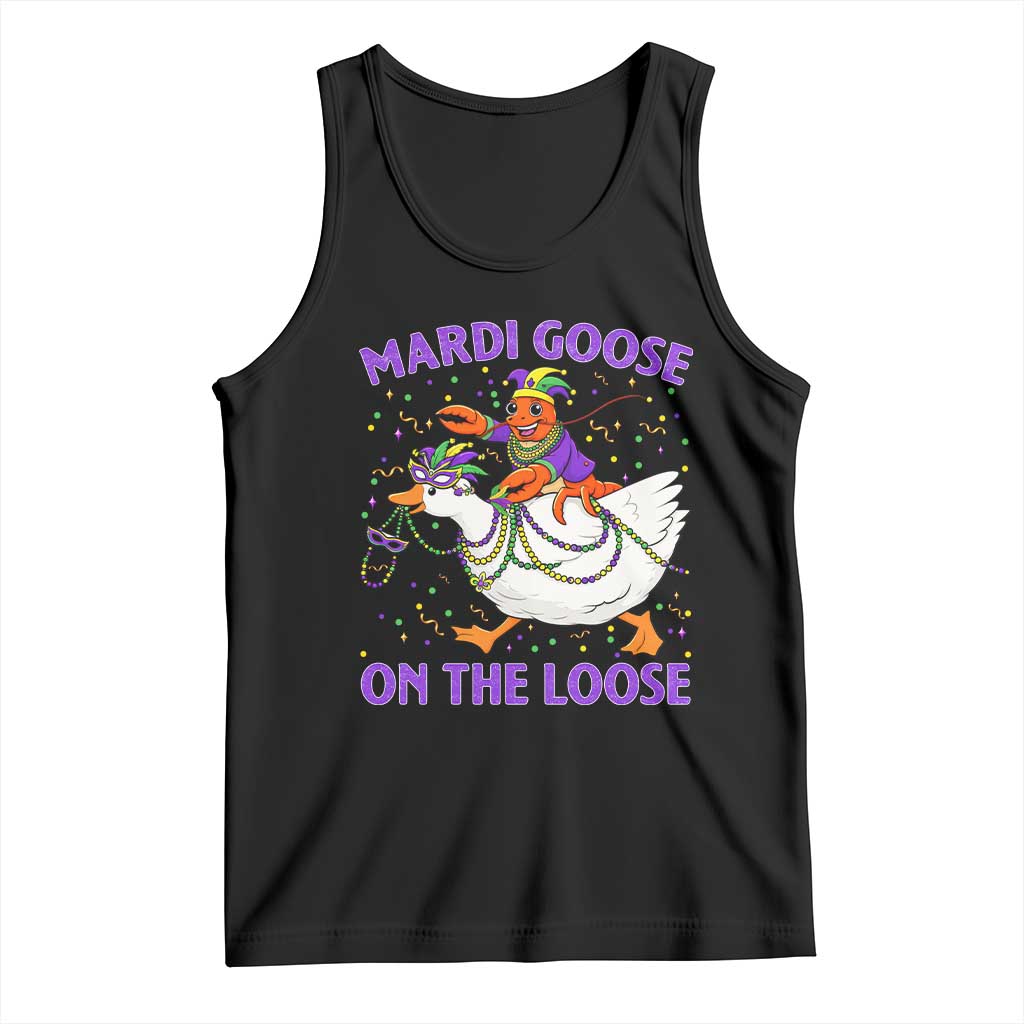 Funny Mardi Gras Tank Top Goose Crawfish Carnival Trendy Meme
