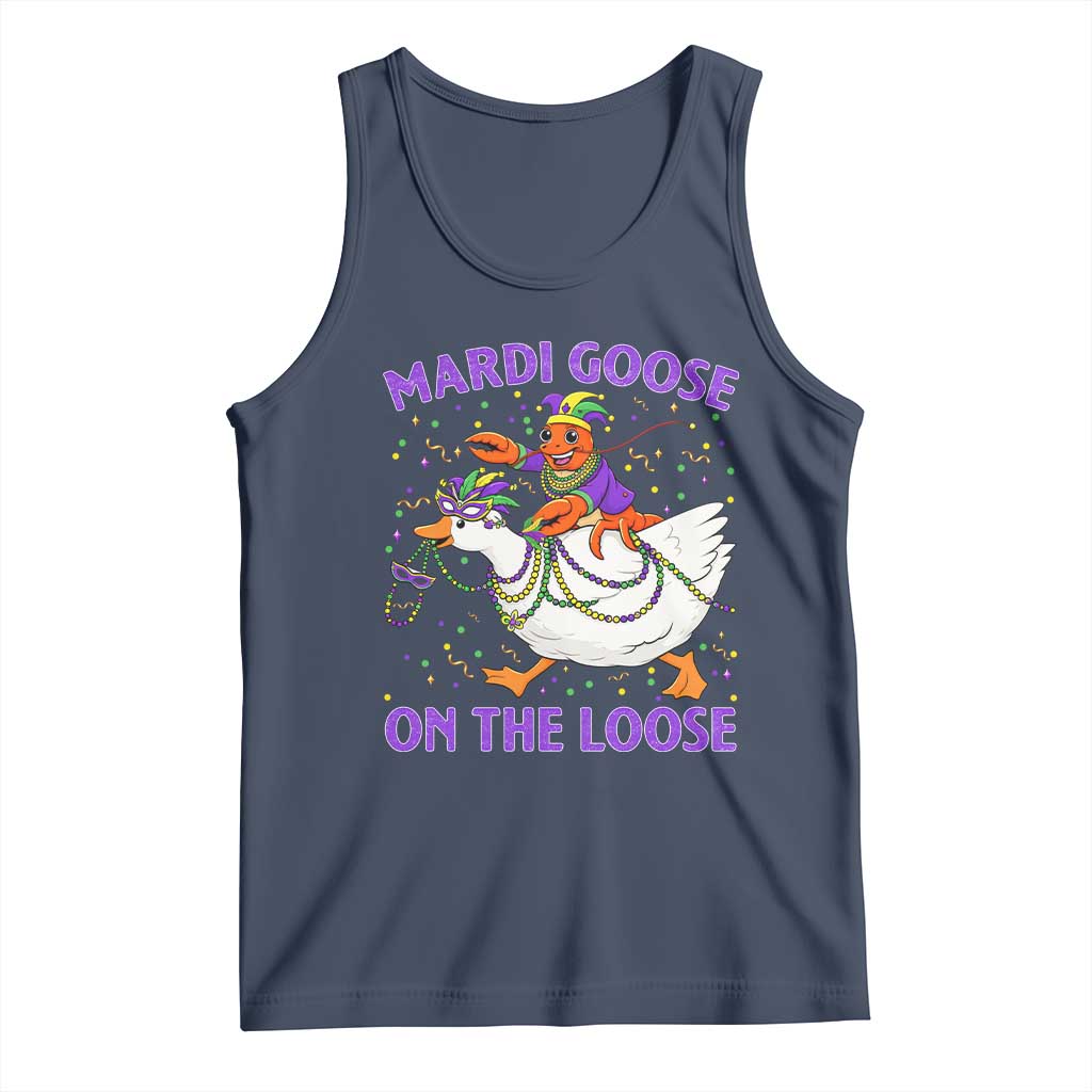 Funny Mardi Gras Tank Top Goose Crawfish Carnival Trendy Meme