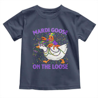 Funny Mardi Gras Toddler T Shirt Goose Crawfish Carnival Trendy Meme