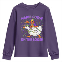 Funny Mardi Gras Youth Sweatshirt Goose Crawfish Carnival Trendy Meme