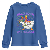 Funny Mardi Gras Youth Sweatshirt Goose Crawfish Carnival Trendy Meme