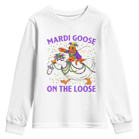 Funny Mardi Gras Youth Sweatshirt Goose Crawfish Carnival Trendy Meme