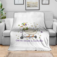 Mardi Gras Silly Goose Throw Blanket Off To Cause A Kerfuffle
