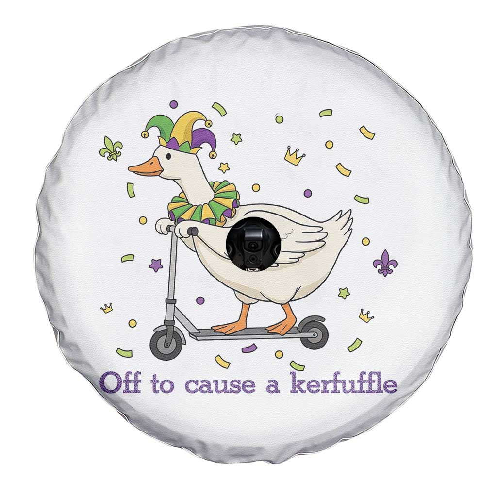 Mardi Gras Silly Goose Spare Tire Cover Off To Cause A Kerfuffle