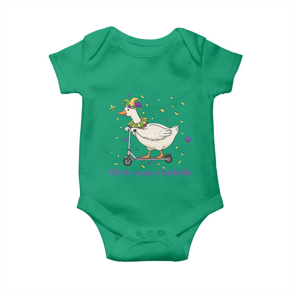 Mardi Gras Silly Goose Baby Onesie Off To Cause A Kerfuffle