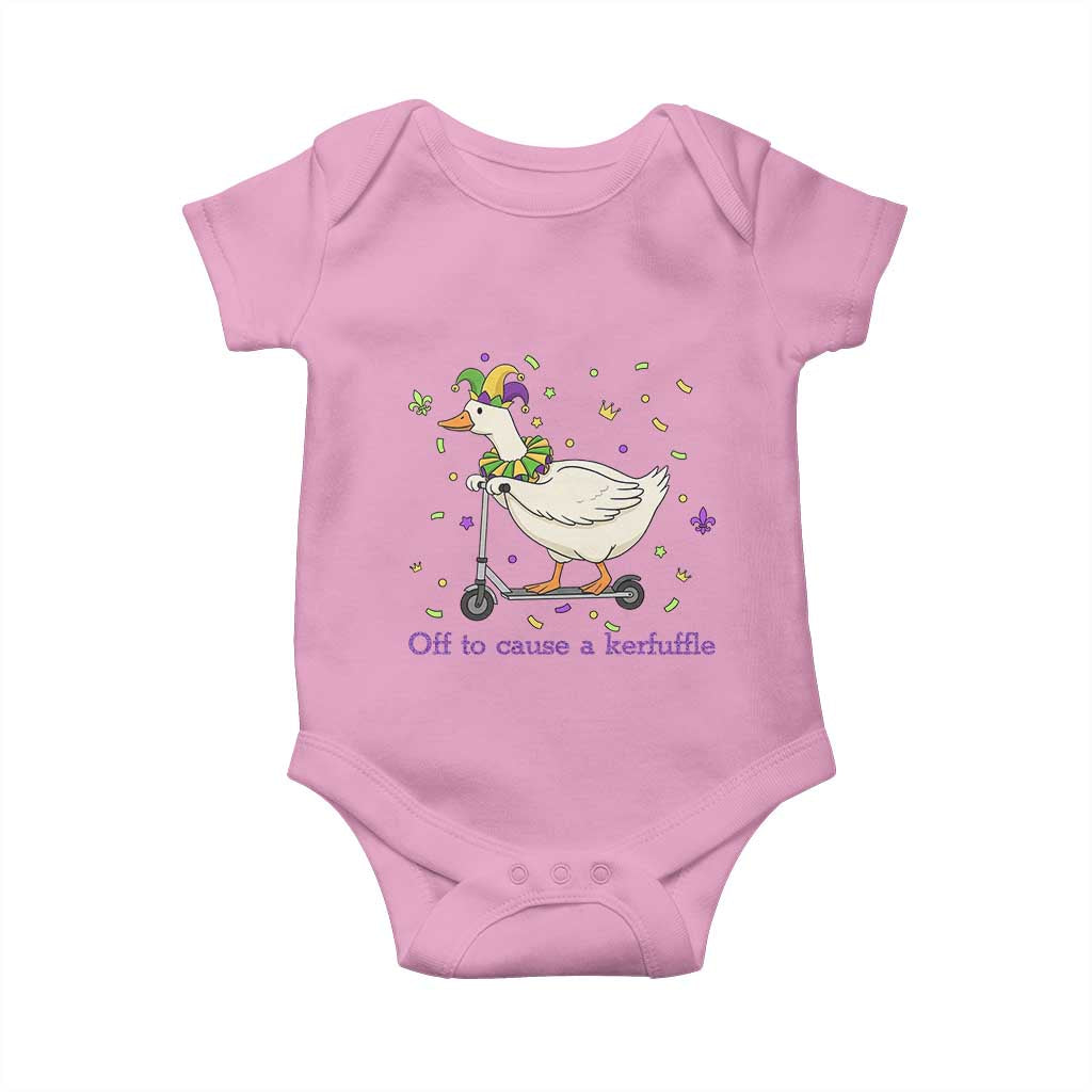 Mardi Gras Silly Goose Baby Onesie Off To Cause A Kerfuffle