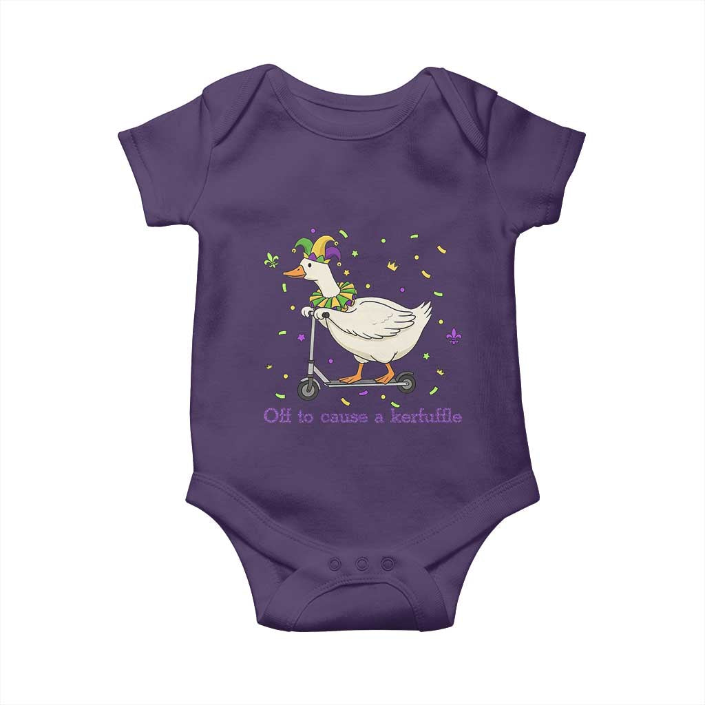 Mardi Gras Silly Goose Baby Onesie Off To Cause A Kerfuffle