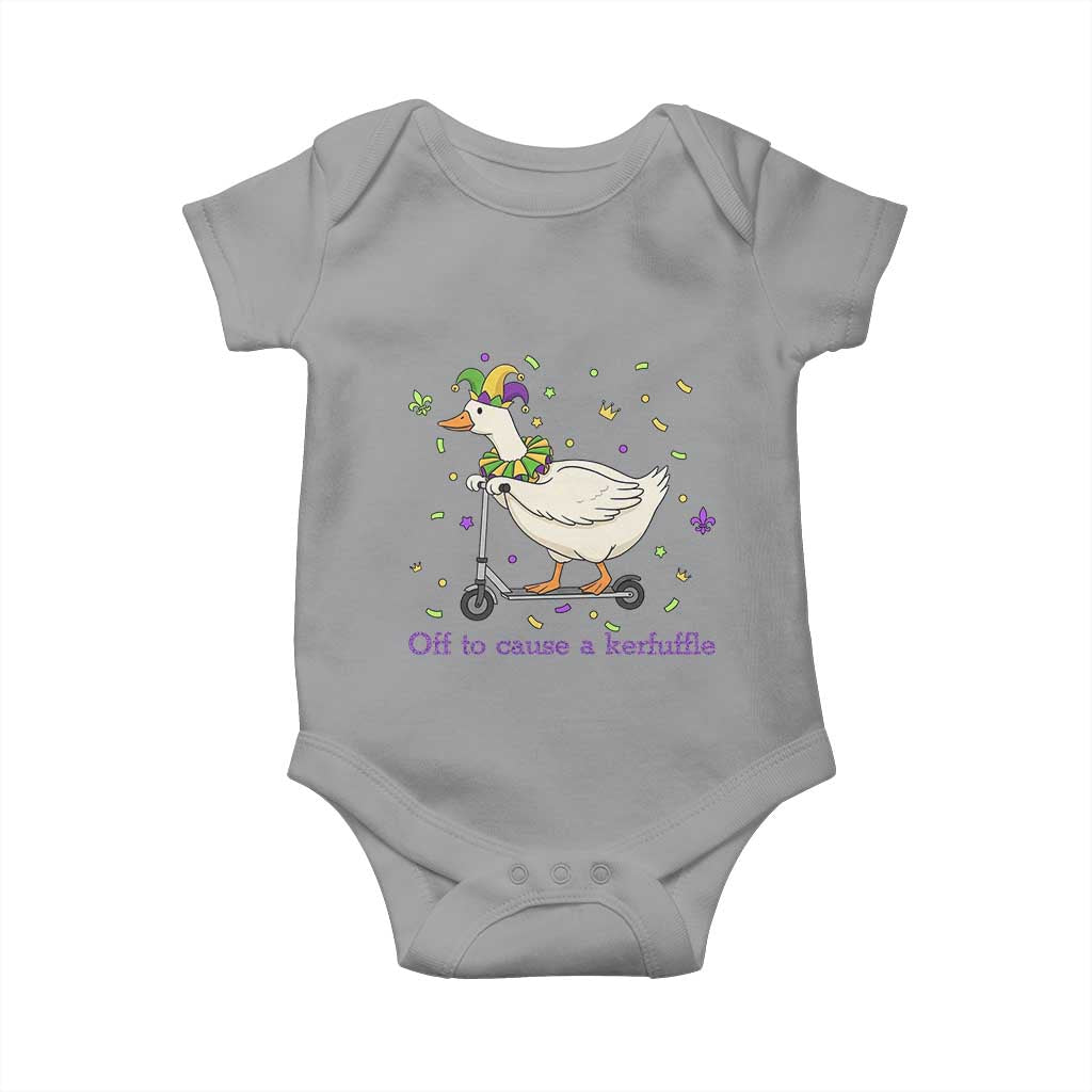 Mardi Gras Silly Goose Baby Onesie Off To Cause A Kerfuffle