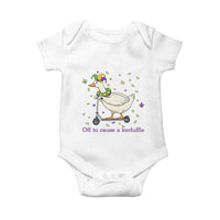 Mardi Gras Silly Goose Baby Onesie Off To Cause A Kerfuffle