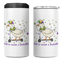 Mardi Gras Silly Goose 4 in 1 Can Cooler Tumbler Off To Cause A Kerfuffle