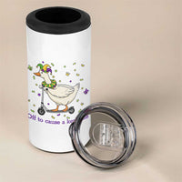 Mardi Gras Silly Goose 4 in 1 Can Cooler Tumbler Off To Cause A Kerfuffle