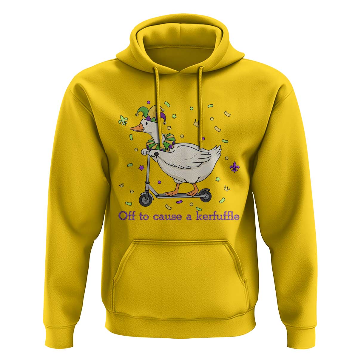 Mardi Gras Silly Goose Hoodie Off To Cause A Kerfuffle
