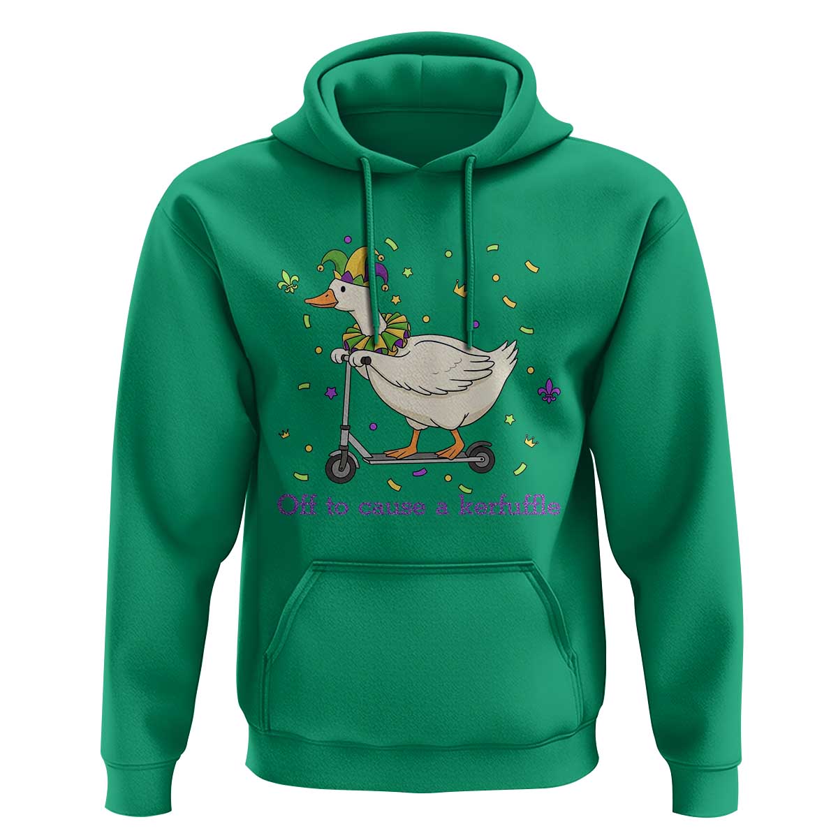 Mardi Gras Silly Goose Hoodie Off To Cause A Kerfuffle