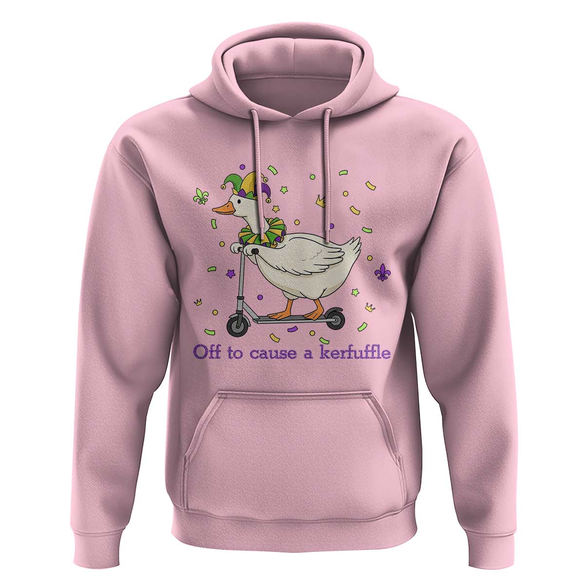 Mardi Gras Silly Goose Hoodie Off To Cause A Kerfuffle