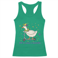 Mardi Gras Silly Goose Racerback Tank Top Off To Cause A Kerfuffle