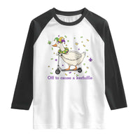 Mardi Gras Silly Goose Raglan Shirt Off To Cause A Kerfuffle