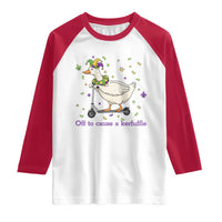 Mardi Gras Silly Goose Raglan Shirt Off To Cause A Kerfuffle