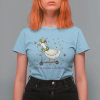 Mardi Gras Silly Goose T Shirt For Women Off To Cause A Kerfuffle