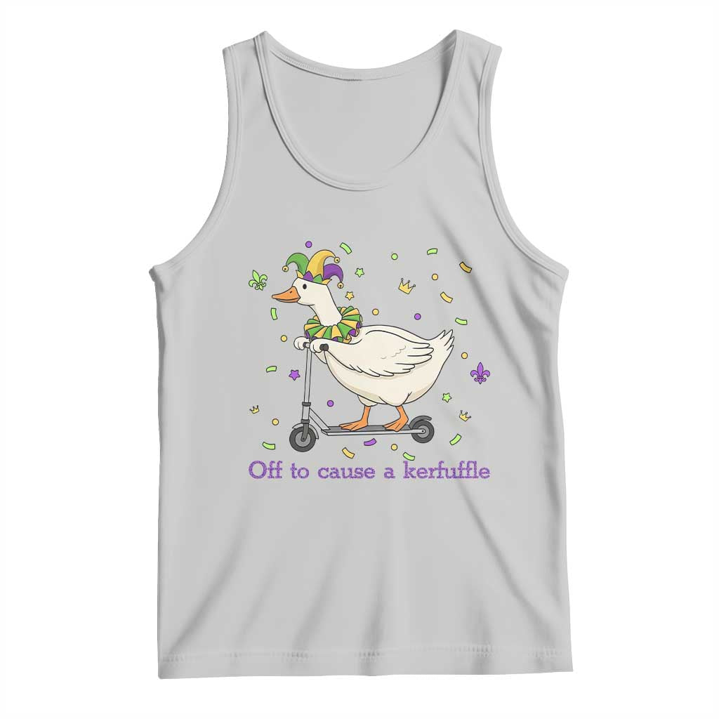 Mardi Gras Silly Goose Tank Top Off To Cause A Kerfuffle