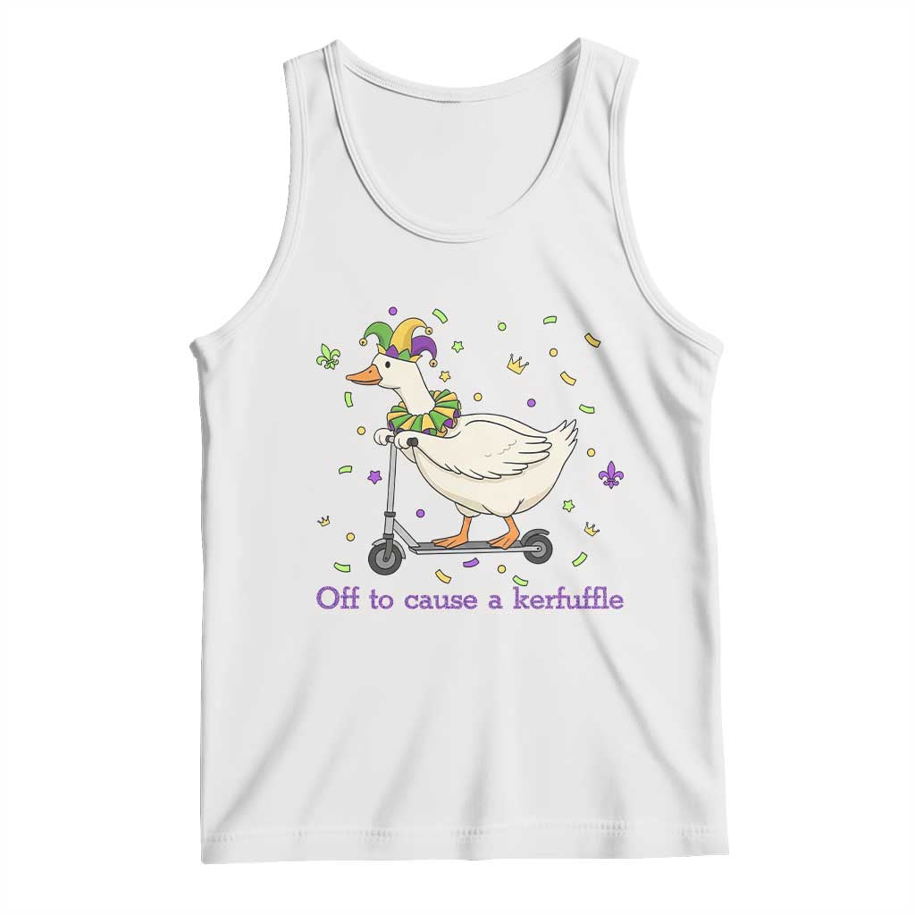 Mardi Gras Silly Goose Tank Top Off To Cause A Kerfuffle
