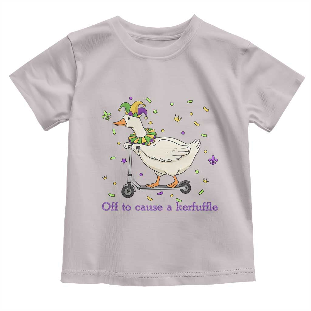 Mardi Gras Silly Goose Toddler T Shirt Off To Cause A Kerfuffle