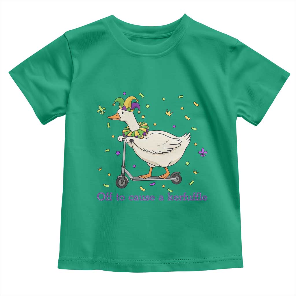 Mardi Gras Silly Goose Toddler T Shirt Off To Cause A Kerfuffle