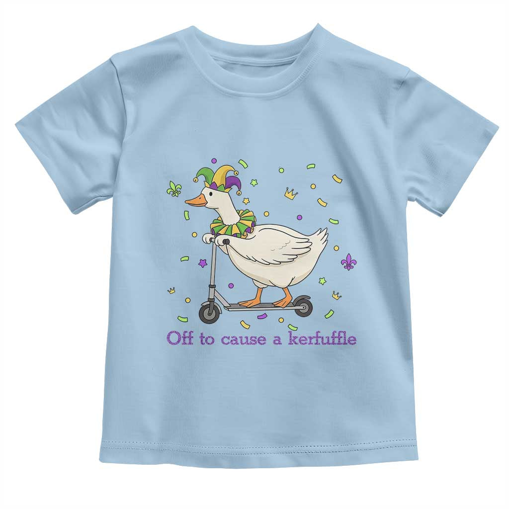 Mardi Gras Silly Goose Toddler T Shirt Off To Cause A Kerfuffle