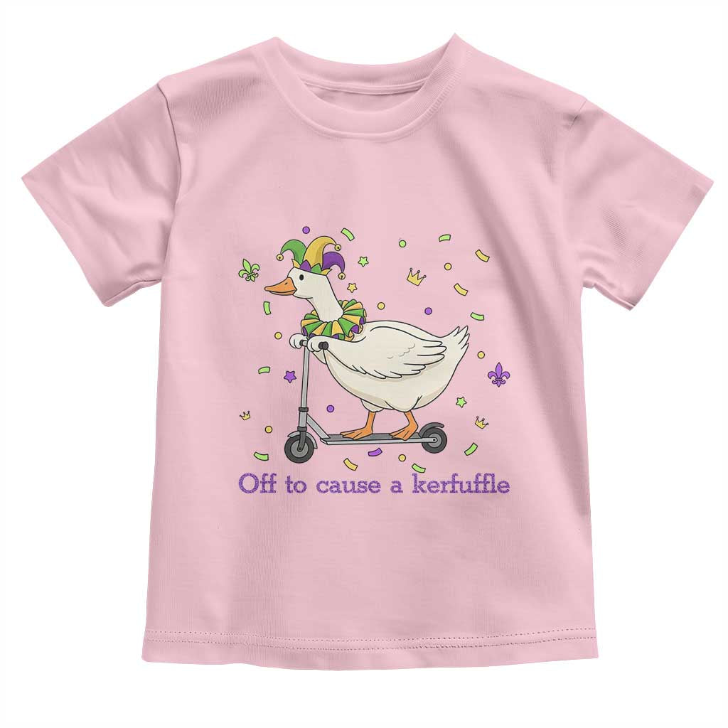 Mardi Gras Silly Goose Toddler T Shirt Off To Cause A Kerfuffle