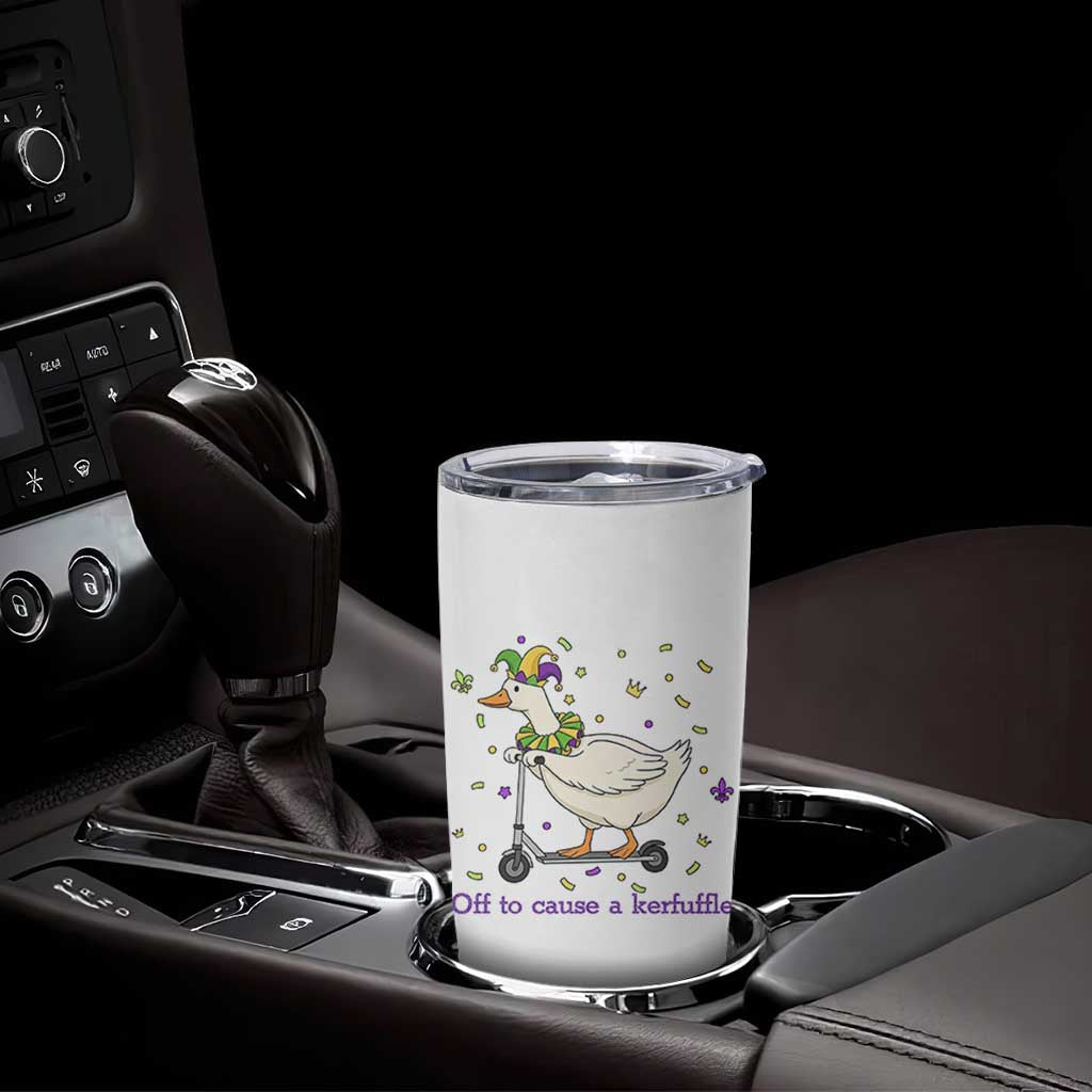 Mardi Gras Silly Goose Tumbler Cup Off To Cause A Kerfuffle