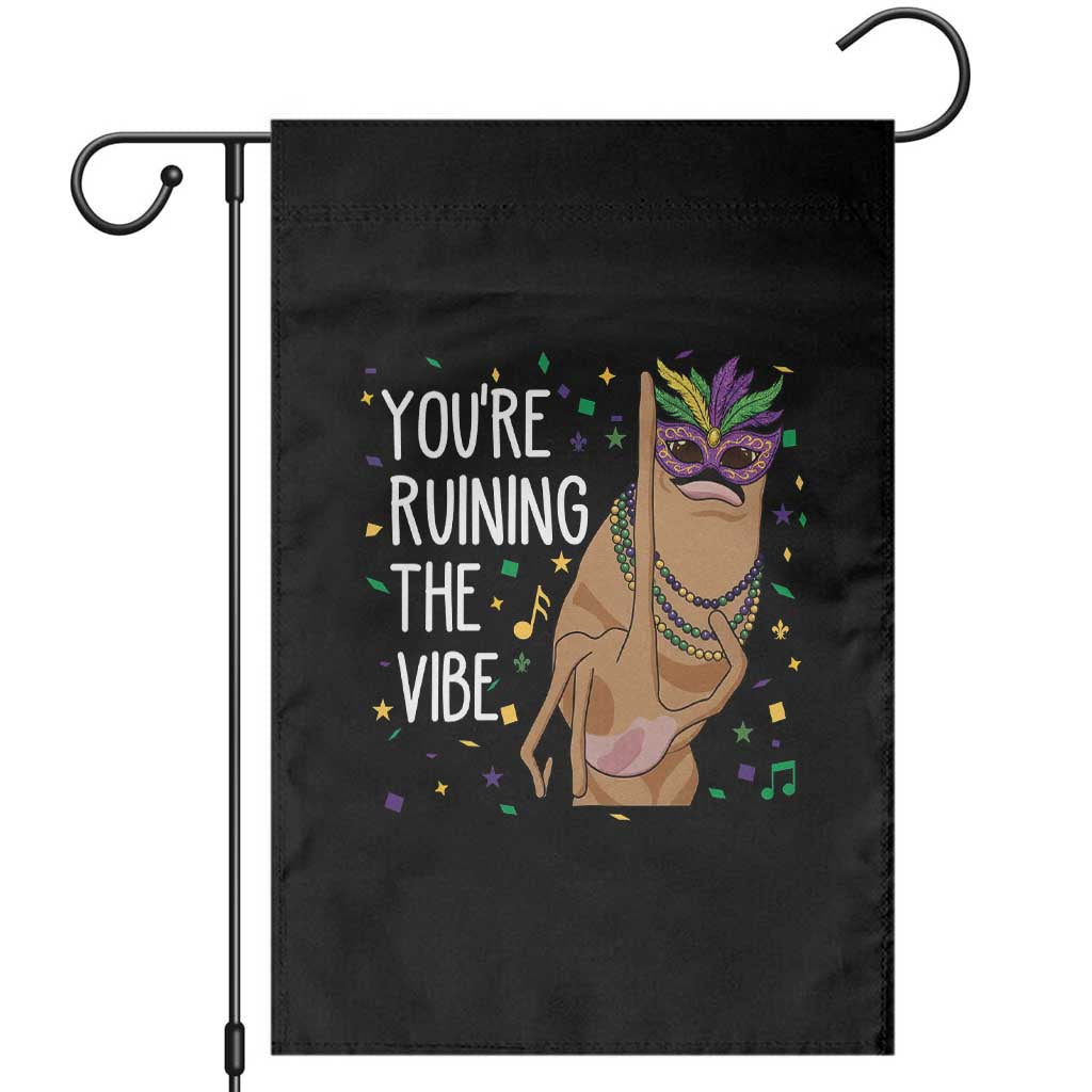 Funny Mardi Gras Garden Flag Marcus The Worm Carnival Trendy Meme