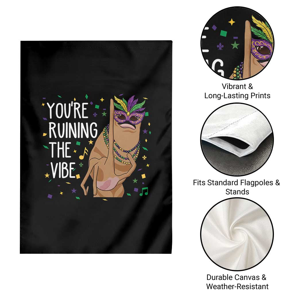 Funny Mardi Gras Garden Flag Marcus The Worm Carnival Trendy Meme
