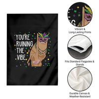 Funny Mardi Gras Garden Flag Marcus The Worm Carnival Trendy Meme