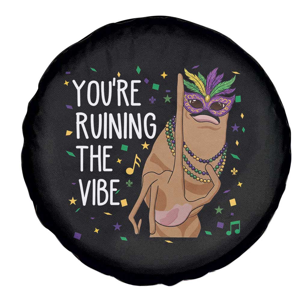 Funny Mardi Gras Spare Tire Cover Marcus The Worm Carnival Trendy Meme