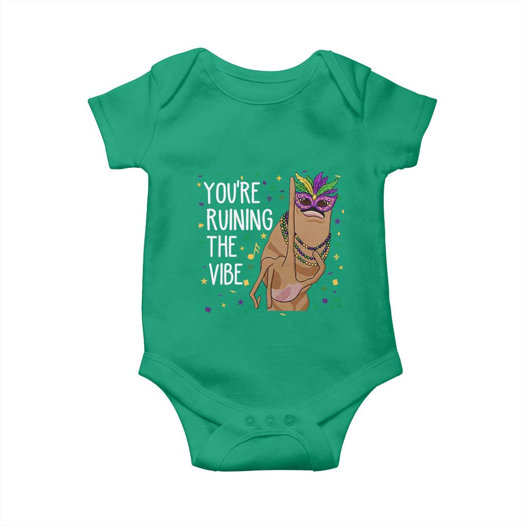 Funny Mardi Gras Baby Onesie Marcus The Worm Carnival Trendy Meme