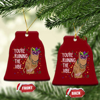 Funny Mardi Gras Ceramic Ornament Marcus The Worm Carnival Trendy Meme