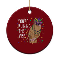 Funny Mardi Gras Ceramic Ornament Marcus The Worm Carnival Trendy Meme