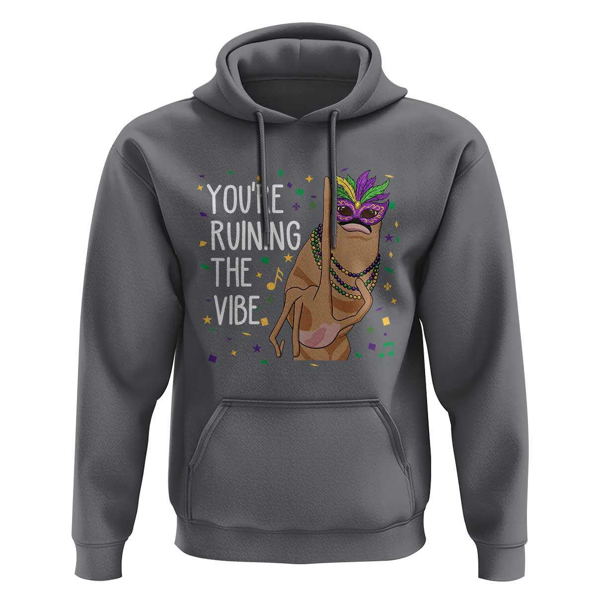 Funny Mardi Gras Hoodie Marcus The Worm Carnival Trendy Meme
