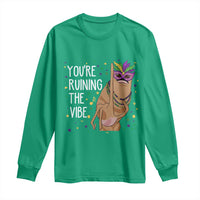 Funny Mardi Gras Long Sleeve Shirt Marcus The Worm Carnival Trendy Meme