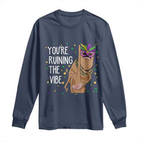 Funny Mardi Gras Long Sleeve Shirt Marcus The Worm Carnival Trendy Meme