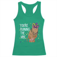 Funny Mardi Gras Racerback Tank Top Marcus The Worm Carnival Trendy Meme