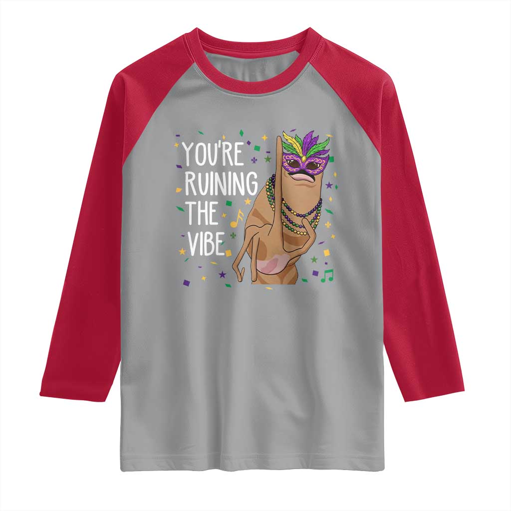 Funny Mardi Gras Raglan Shirt Marcus The Worm Carnival Trendy Meme