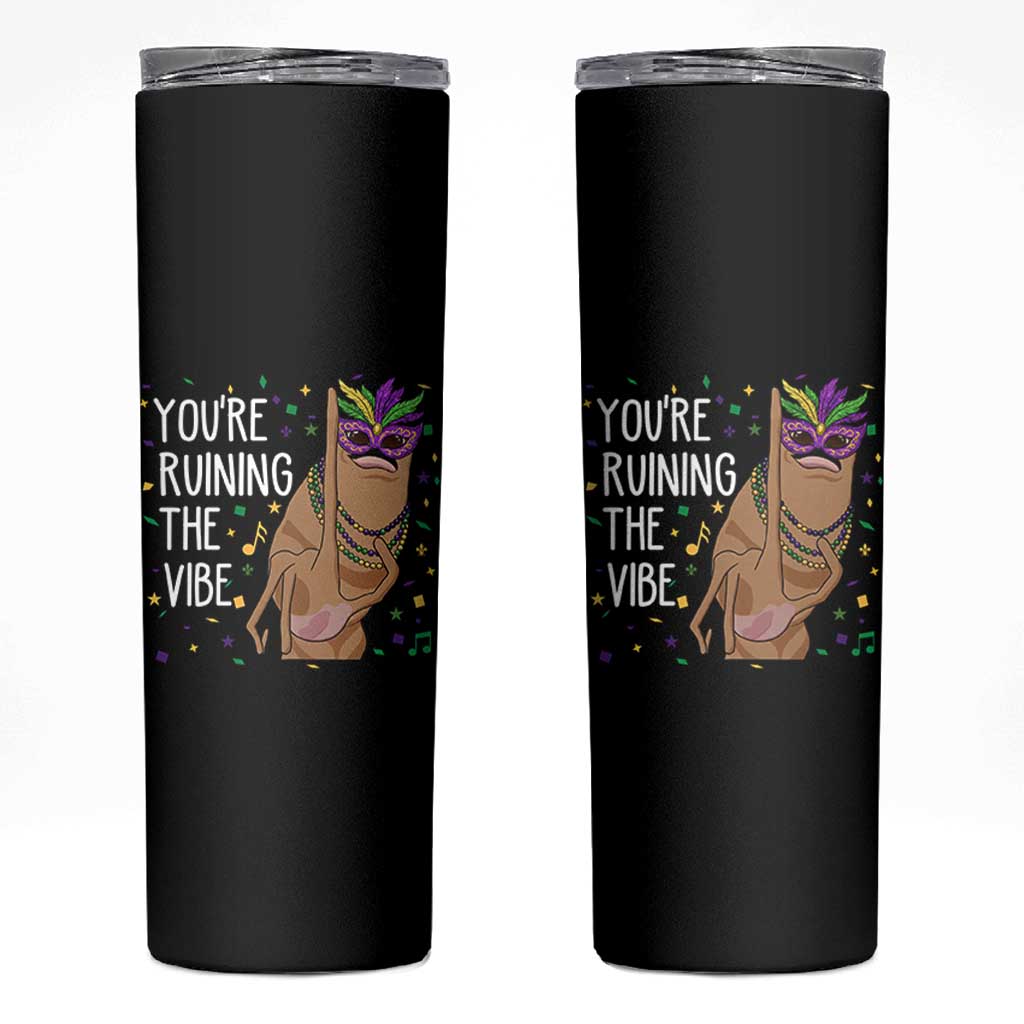 Funny Mardi Gras Skinny Tumbler Marcus The Worm Carnival Trendy Meme
