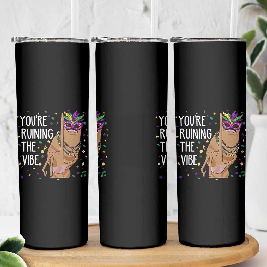 Funny Mardi Gras Skinny Tumbler Marcus The Worm Carnival Trendy Meme